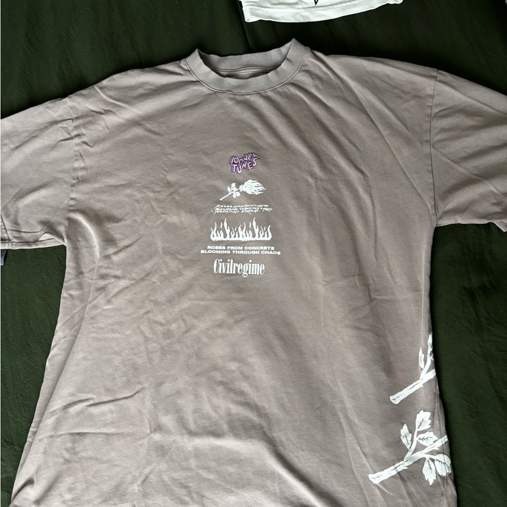 Civil Regime Gray Short Sleeve Crew Neck Tee